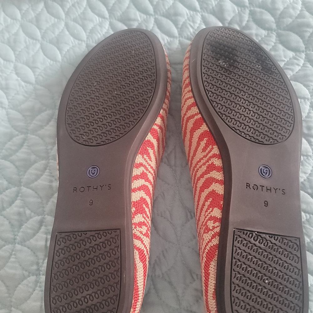 Rothy's Red Zebra Loafers Size 9 - Picture 2 of 4